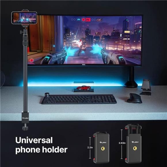 Camera Desk Mount Stand, Extendable Up to 125 CM/ 49" , C Clamp Light Stand - Picture 2 of 6